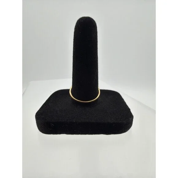 10K Yellow Gold Pink Gemstone Ring Size 7 Vintage Rectangular Stone - Picture 5 of 10